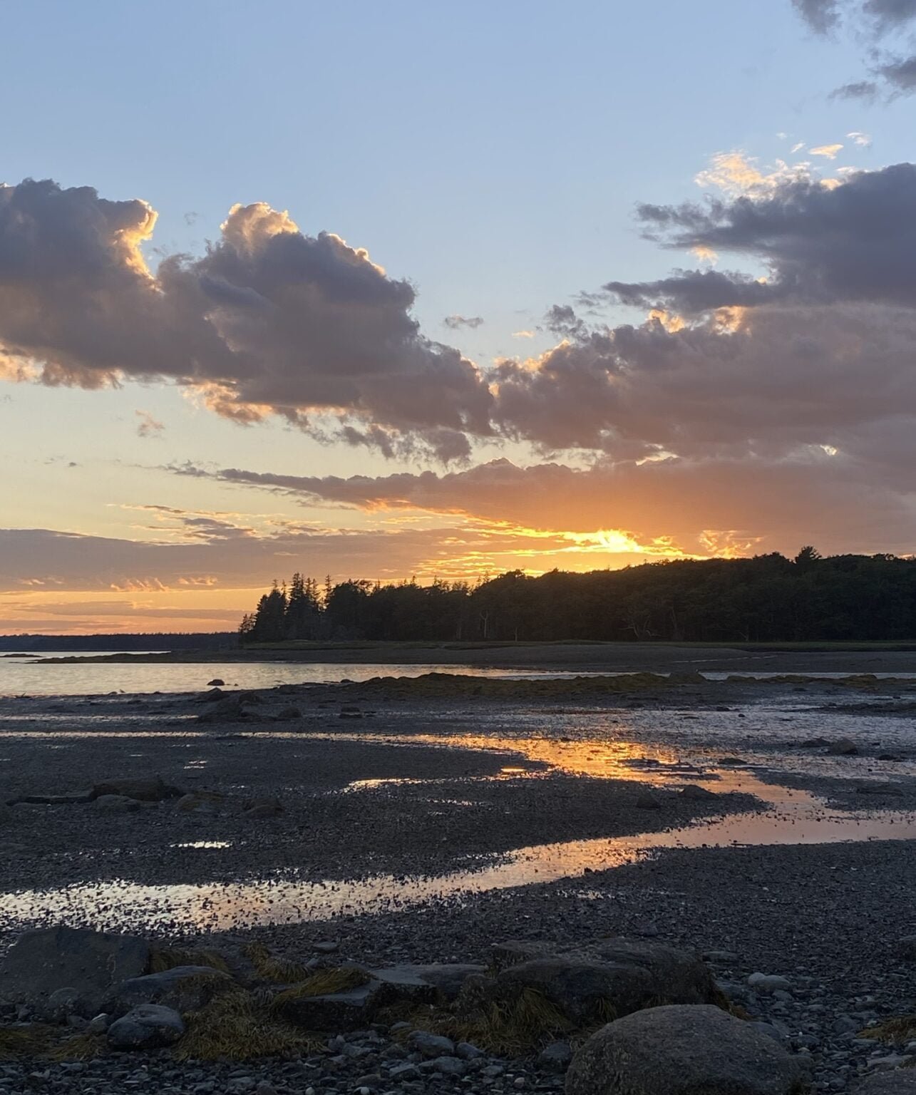 Sunset at Clark Cove on the best tour of acadia national park. Evening Tours in Acadia are the most spectacular, best time to see Acadia and Mount Desert Island at its best.